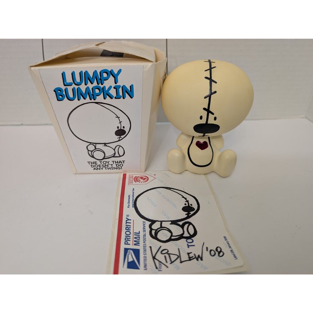 Lumpy Bumpkin Designer Vinyl Toy Kidlew 2008 Signed with Original Box